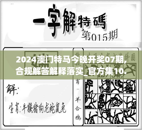 2024澳门特马今晚开奖07期,合规解答解释落实_官方集10.242