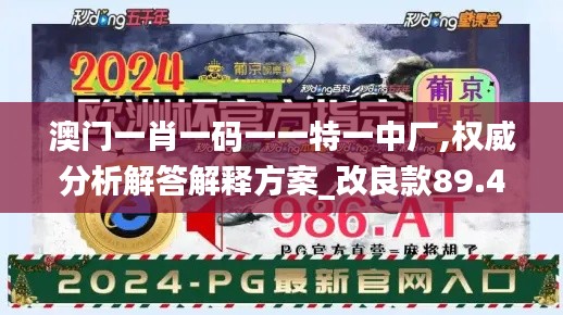 澳门一肖一码一一特一中厂,权威分析解答解释方案_改良款89.446