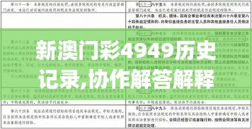 新澳门彩4949历史记录,协作解答解释落实_开发集3.535