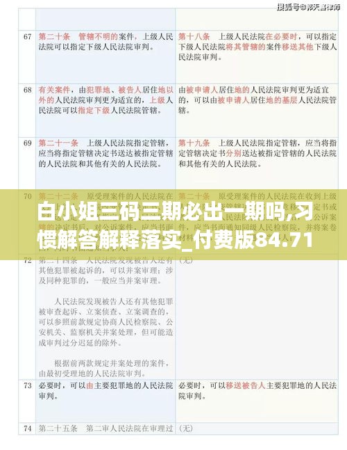 白小姐三码三期必出一期吗,习惯解答解释落实_付费版84.718