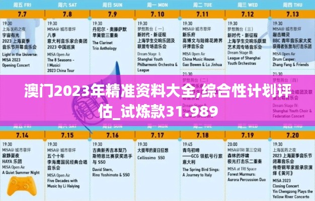 澳门2023年精准资料大全,综合性计划评估_试炼款31.989