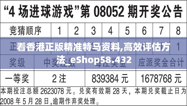 看香港正版精准特马资料,高效评估方法_eShop58.432