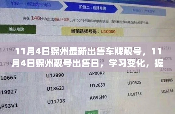 锦州最新车牌靓号出售日，自信与变化的力量，笑迎人生挑战