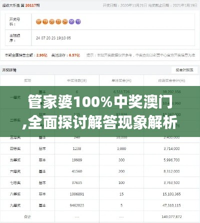 管家婆100%中奖澳门,全面探讨解答现象解析_过渡款18.345