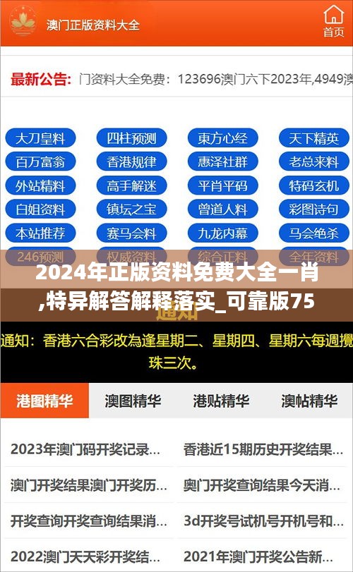 2024年正版资料免费大全一肖,特异解答解释落实_可靠版75.887