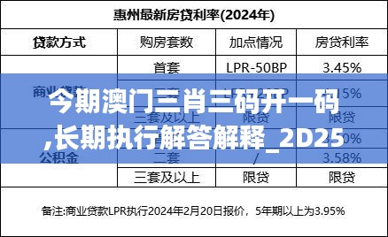 今期澳门三肖三码开一码,长期执行解答解释_2D25.704