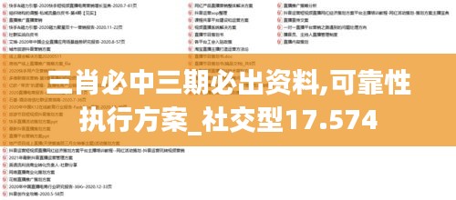 三肖必中三期必出资料,可靠性执行方案_社交型17.574