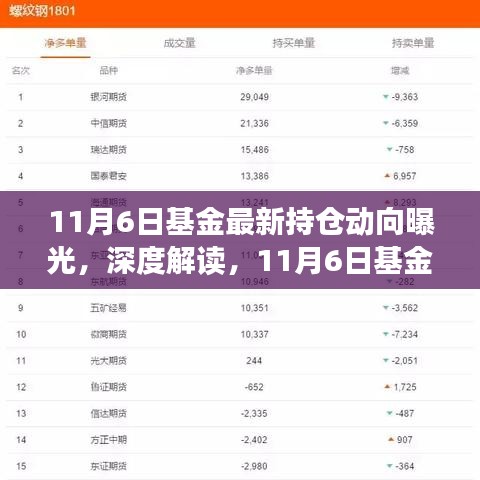 最新基金持仓动向揭秘，深度解读与全面评测