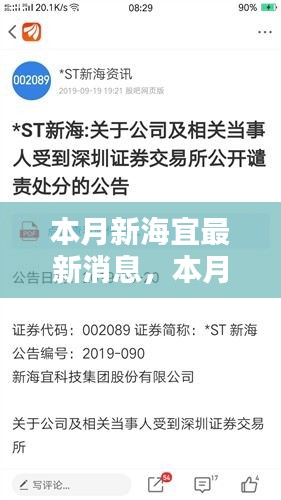 本月新海宜最新动态，热议与深度探讨其影响及各方观点